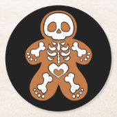 Gingerbread Skeleton Man Runder Pappuntersetzer (Vorderseite)