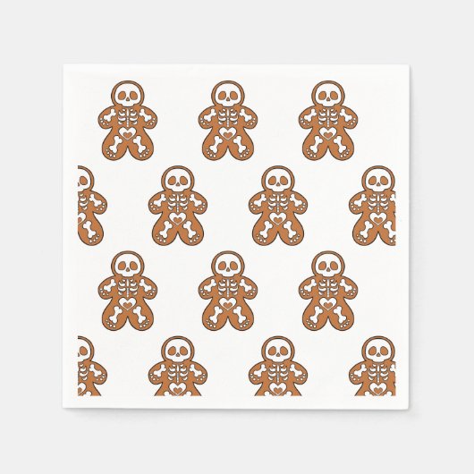 Gingerbread Skeleton Man Serviette (Vorderseite)