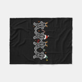 Gingerbread Skeleton Weihnachtsradiologie Shir Xra Fleecedecke (Vorderseite (Horizontal))