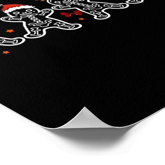 Gingerbread Skeleton Weihnachtsradiologie Shir Xra Poster (Ecke)