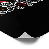 Gingerbread Skeleton Weihnachtsradiologie Shir Xra Poster (Ecke)