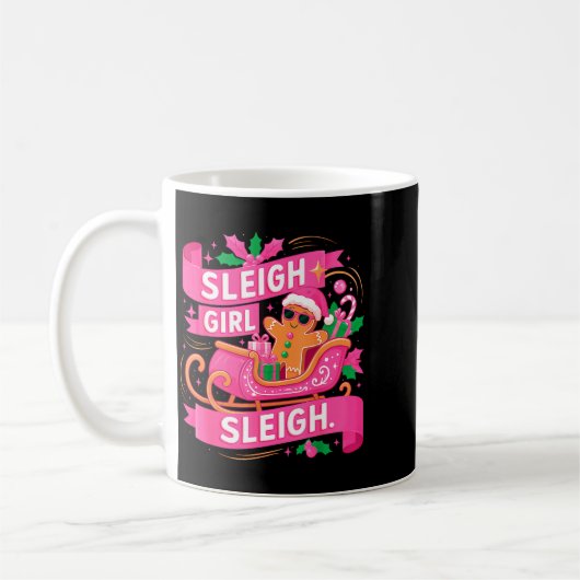 Gingerbread Sleigh Girl Nk Funny Christmas Women G Kaffeetasse (Links)