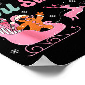 Gingerbread Sleigh Girl Nk Funny Christmas Women G Poster (Ecke)