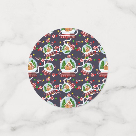 Gingerbread Snow Globes Konfetti (Klein Vorderseite)