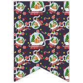 Gingerbread Snow Globes Wimpelkette (Erste Fahne)