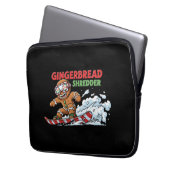 Gingerbread Snowboarder Laptopschutzhülle (Vorderseite Links)