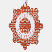GINGERBREAD Snowflake Paper Ornament Card Karte (Linke Ecke)