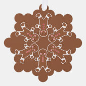 Gingerbread Snowflake Paper Ornament Karte (Vorderseite)