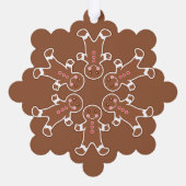 Gingerbread Snowflake Paper Ornament Karte (Rückseite)