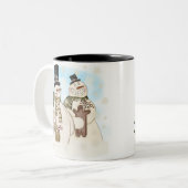 GINGERBREAD SNOWMAN ZWEIFARBIGE TASSE (Vorderseite Links)