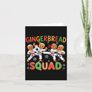Gingerbread Squad Weihnachten Karate Liebhaber Lus Karte