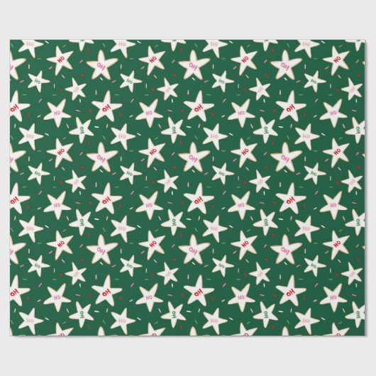 Gingerbread Star Christmas Pattern Geschenkpapier (Flach)