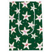 Gingerbread Star Christmas Pattern Mittlere Geschenktüte (Rückseite)