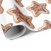 Gingerbread Stars Weihnachten Geschenkpapier (Rolleneckpunkt)