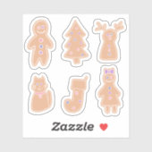 Gingerbread Stickers Aufkleber (Blatt)