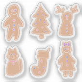 Gingerbread Stickers Aufkleber (Vorderseite)