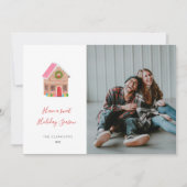 Gingerbread Street Holiday Foto Card Feiertagskarte (Vorderseite)