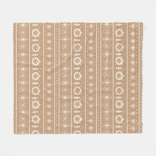 Gingerbread Stripe Fleecedecke (Vorderseite (Horizontal))