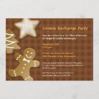 Gingerbread sugar cookie exchange swap brown party