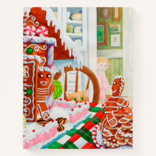 GINGERBREAD SURPRISE 8.5x11 Spiral-Notebook Notizblock