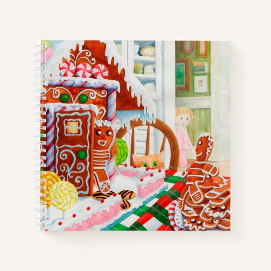 GINGERBREAD SURPRISE 8.5x8.5 SpiralNotebook Notizblock (Vorderseite)