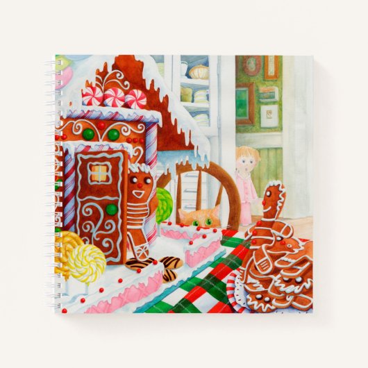 GINGERBREAD SURPRISE 8.5x8.5 SpiralNotebook Notizblock (Vorderseite)