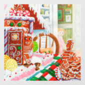 GINGERBREAD SURPRISE Square Window Cloning Decal Fensteraufkleber (Blatt)