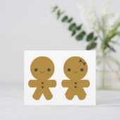 Gingerbread Sweethearts Postkarte (Stehend Vorderseite)