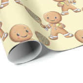 Gingerbread Tennis Grand Slam 🎾 🎄 Geschenkpapier (Rolleneckpunkt)