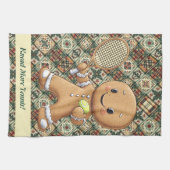 Gingerbread Tennis Grand Slam 🎾 Sondertext 🎄 Geschirrtuch (Horizontal)