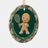 Gingerbread Tennis Grand Slam 🎾 Sondertext 🎄 Keramik Ornament (Rechts)
