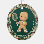 Gingerbread Tennis Grand Slam 🎾 Sondertext 🎄 Keramik Ornament (Links)