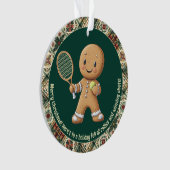 Gingerbread Tennis Grand Slam 🎾 Sondertext 🎄 Ornament (Vorderseite)
