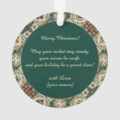 Gingerbread Tennis Grand Slam 🎾 Sondertext 🎄 Ornament (Rückseite)