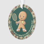 Gingerbread Tennis Grand Slam 🎾 Sondertext 🎄 Ornament (Vorderseite)