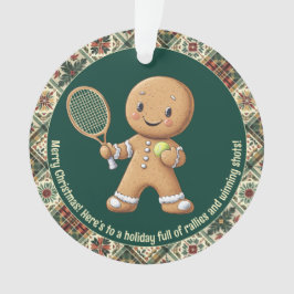 Gingerbread Tennis Grand Slam 🎾 Sondertext 🎄 Ornament