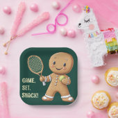 Gingerbread Tennis Grand Slam 🎾 Sondertext 🎄 Pappteller (Party)