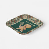 Gingerbread Tennis Grand Slam 🎾 Sondertext 🎄 Pappteller (Gewinkelt)