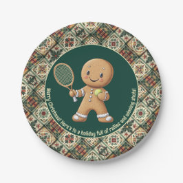 Gingerbread Tennis Grand Slam 🎾 Sondertext 🎄 Pappteller