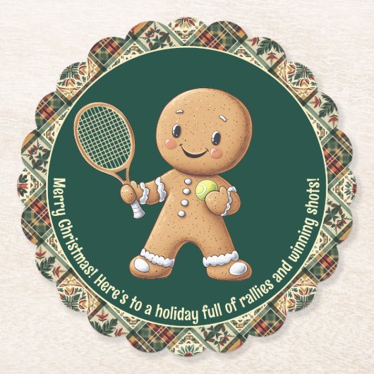 Gingerbread Tennis Grand Slam 🎾 Sondertext 🎄 Untersetzer (Vorderseite)