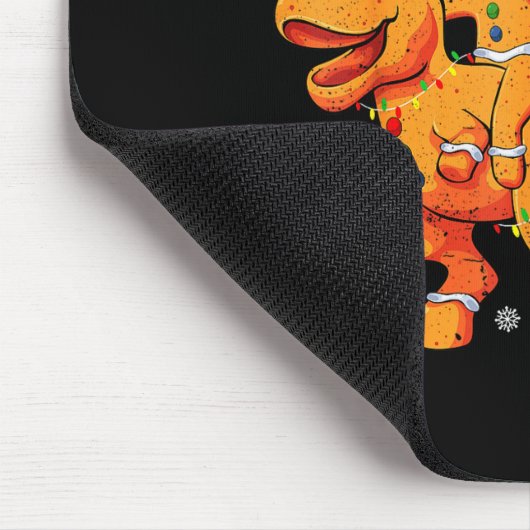 Gingerbread Trex Dinosaur For Christmas Gingerbrea Mousepad (Ecke)