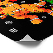 Gingerbread Trex Dinosaur For Christmas Gingerbrea Poster (Ecke)