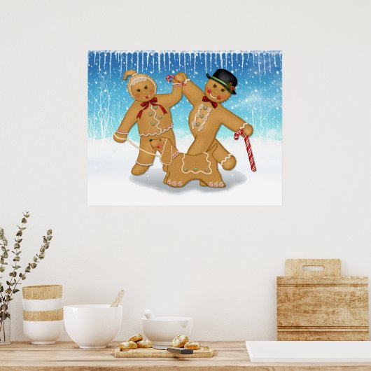 Gingerbread Trio Poster (Küche)