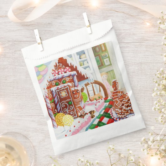 GINGERBREAD ÜBERRASCHENDE Fvor-Tasche Geschenktütchen (Ausgeschnitten)