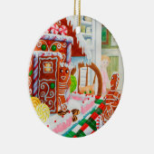 GINGERBREAD ÜBERRASCHENDE Keramik Circle Ornament (Rechts)