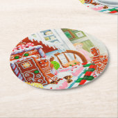 GINGERBREAD ÜBERRASCHENDE RUNDPaper-Untersetzer Runder Pappuntersetzer (Angewinkelt)