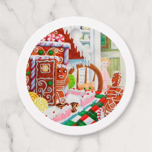 GINGERBREAD ÜBERRASCHENDE RUNDZEICHEN GESCHENKANHÄNGER (Vorderseite)