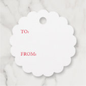GINGERBREAD ÜBERRASCHENDE Scalloped Gift Tags Geschenkanhänger (Rückseite)