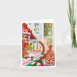 GINGERBREAD ÜBERRASCHENDE Weihnachtskarte Feiertagskarte
