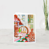 GINGERBREAD ÜBERRASCHENDE Weihnachtskarte Feiertagskarte (Rückseite)